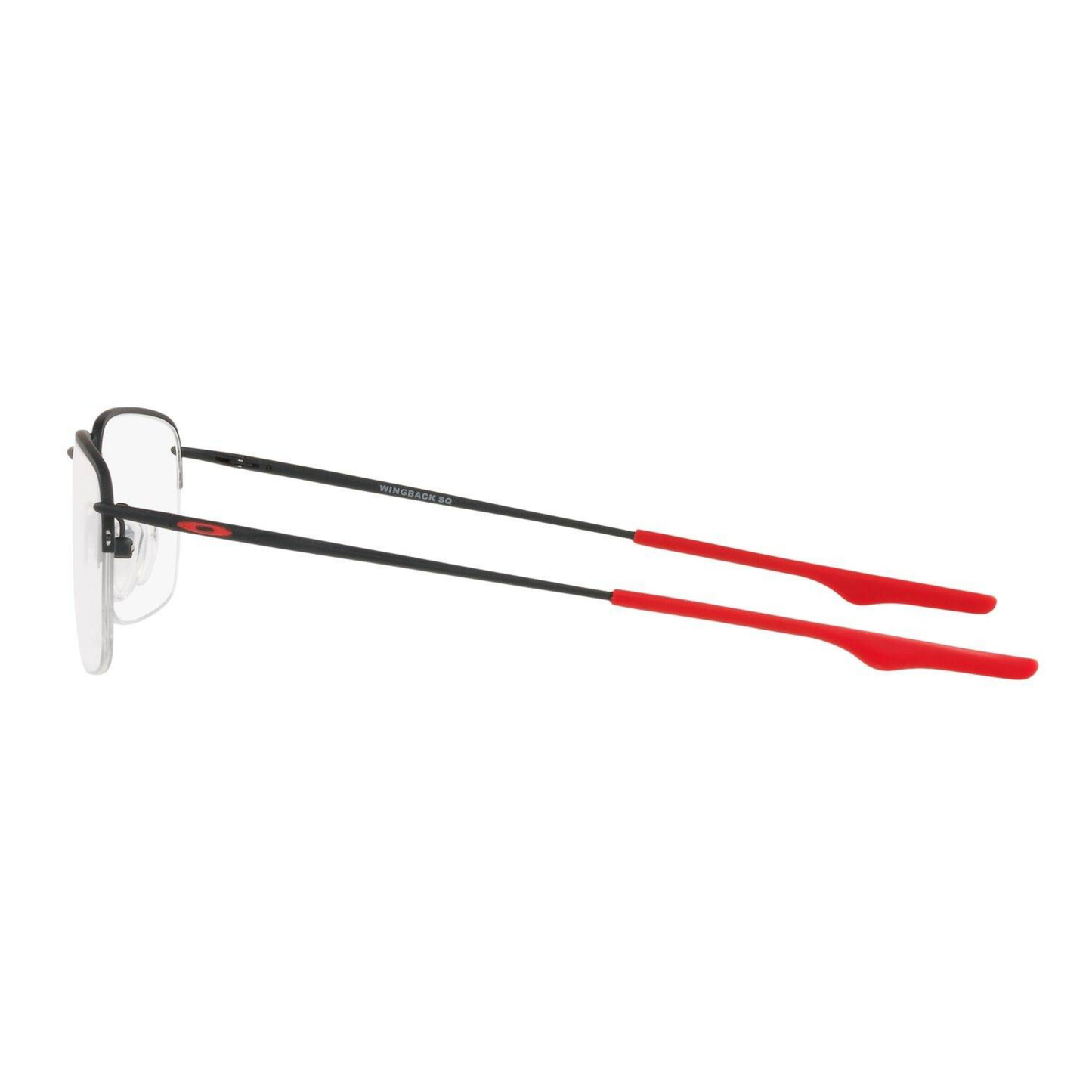 Oakley OX5148 Wingback SQ titanium optical frame featuring a lightweight full-rim Rectangle design for prescription lenses. Side View 
