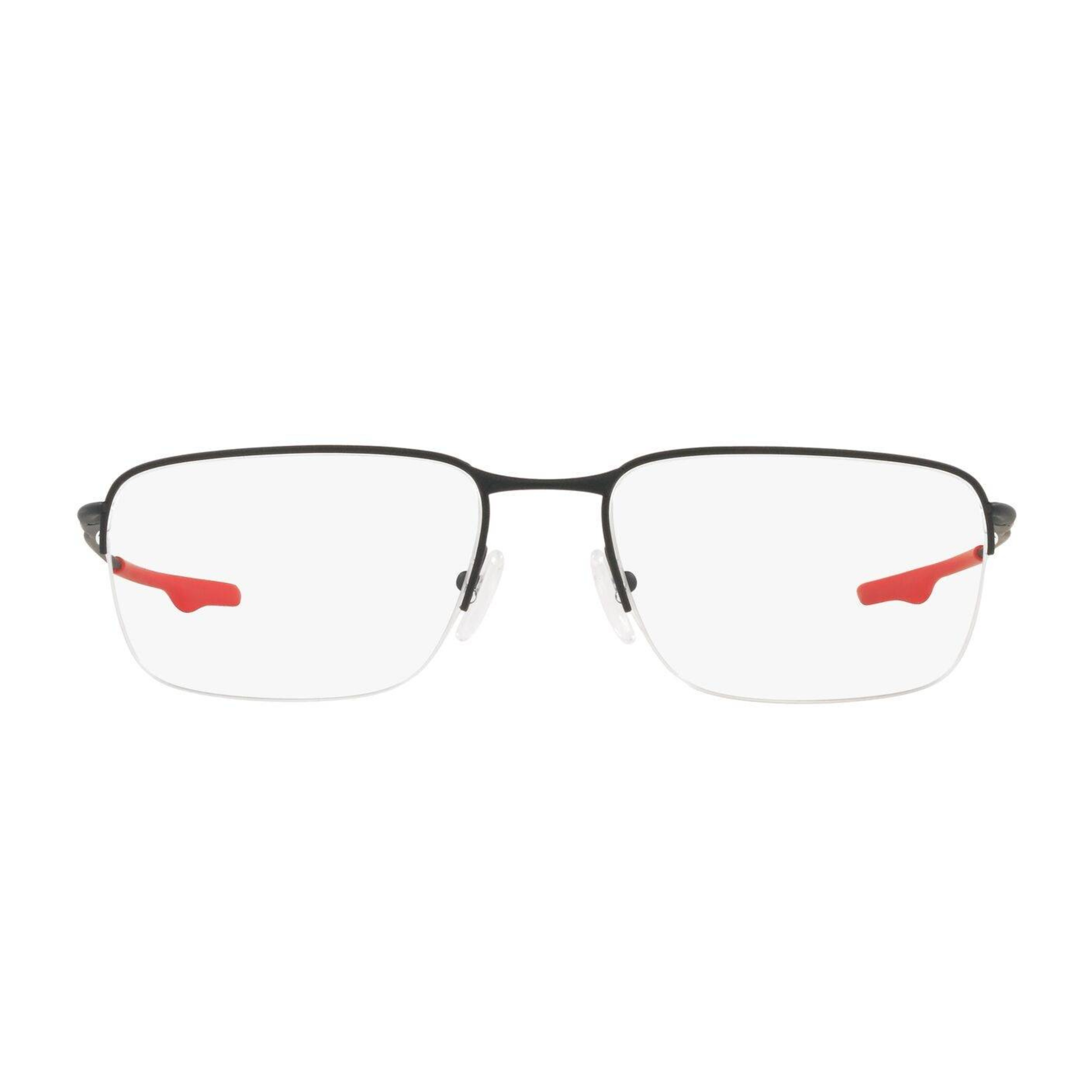 Oakley OX5148 Wingback SQ titanium optical frame featuring a lightweight full-rim Rectangle design for prescription lenses. Front View 