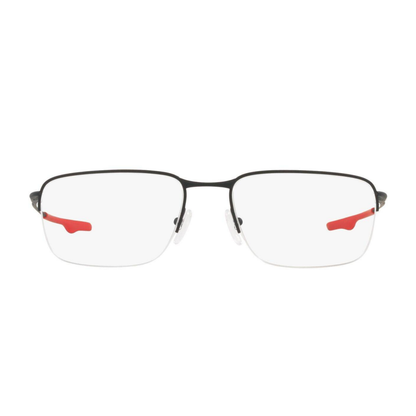 Oakley OX5148 Wingback SQ titanium optical frame featuring a lightweight full-rim Rectangle design for prescription lenses. Front View 