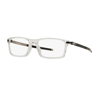 Oakley OX8050 Pitchman optical frame with O Matter™ front and stainless steel temples for prescription lenses. Angle View 