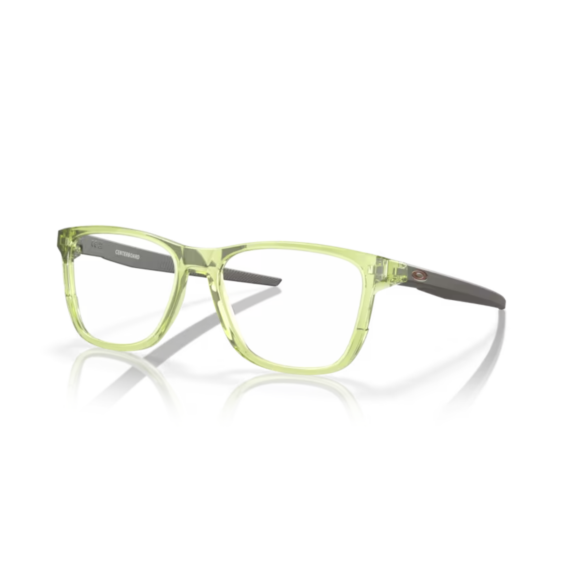 Oakley OX8163 Polished Transparent Fern/10  Centerboard sporty square eyeglasses with full-rim lightweight optical frame