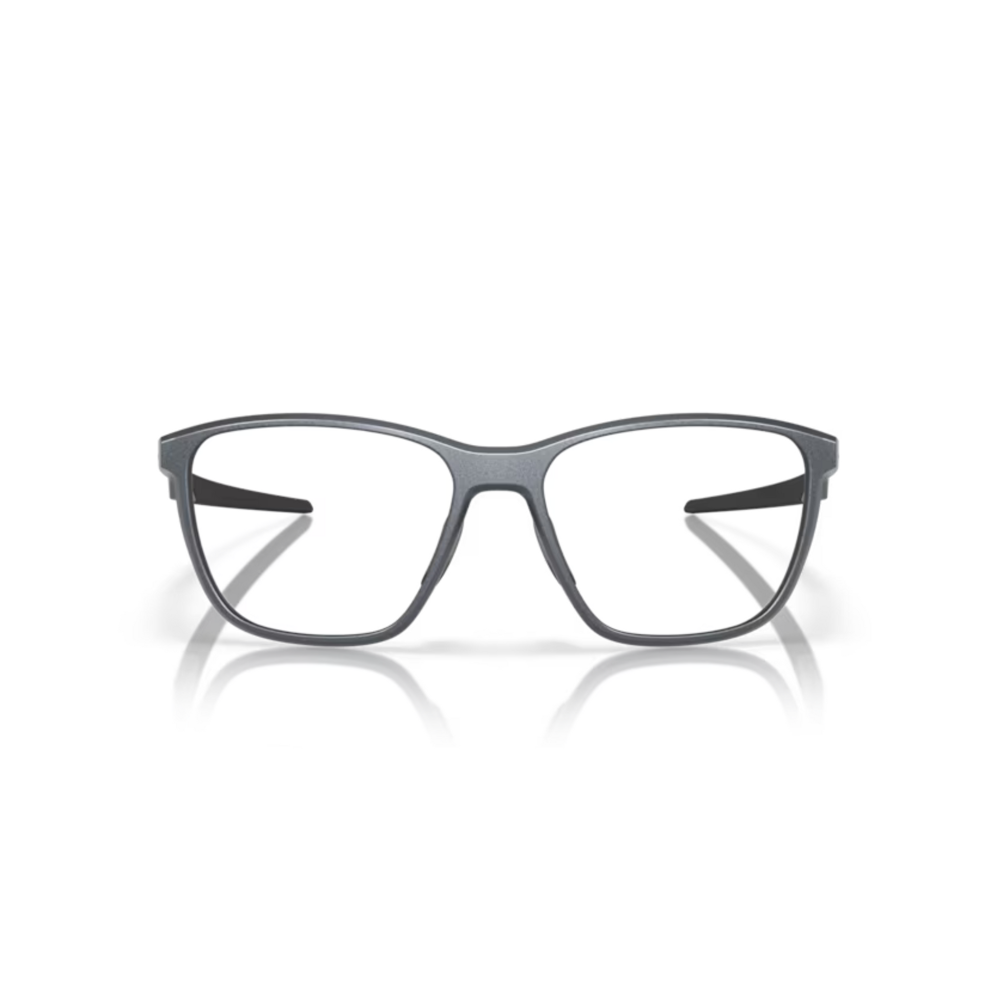  Oakley OX8186 Matt Blue/04 Futurity sporty square eyeglasses with lightweight full-rim O Matter frame and athletic everyday styling.