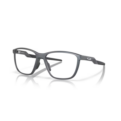  Oakley OX8186 Matt Blue/04 Futurity sporty square eyeglasses with lightweight full-rim O Matter frame and athletic everyday styling.