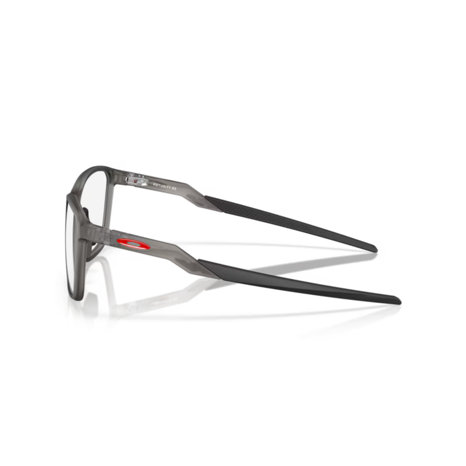 Oakley OX8186 Smoke Grey/02 Futurity sporty square eyeglasses with lightweight full-rim O Matter frame and athletic everyday styling.