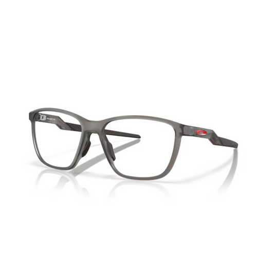 Oakley OX8186 Smoke Grey/02 Futurity sporty square eyeglasses with lightweight full-rim O Matter frame and athletic everyday styling.
