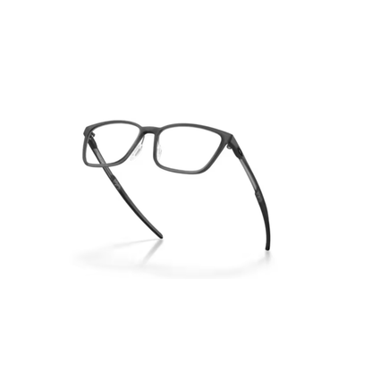 Oakley OX8206I Thinboard unisex O-Matter rectangle optical frame hinge construction detail.