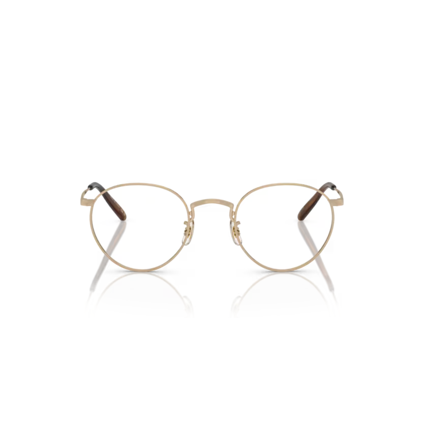 Oliver Peoples OV1330T Gold Brown Round Titanium Optical Eyeglasses Frame