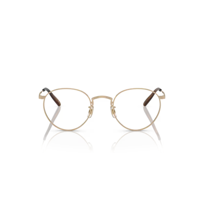 Oliver Peoples OV1330T Gold Brown Round Titanium Optical Eyeglasses Frame