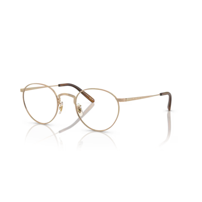 Oliver Peoples OV1330T Gold Brown Round Titanium Optical Eyeglasses Frame