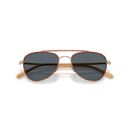 “Oliver Peoples OV1372ST Sacoye 5035R5 Gold Aviator Sunglasses”