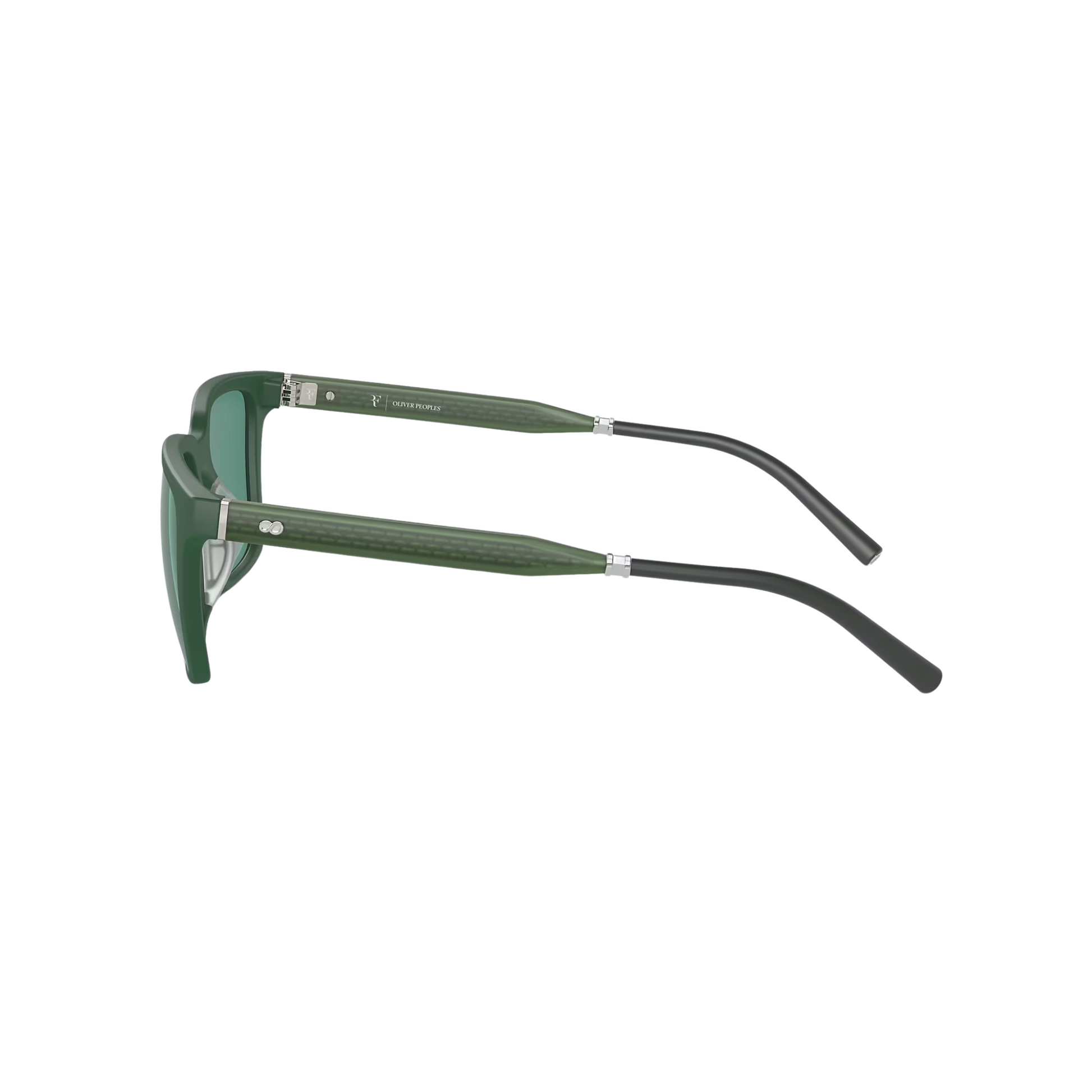 Oliver Peoples OV5553SU Mr Federer Khaki Green Square Sunglasses With Green Lenses