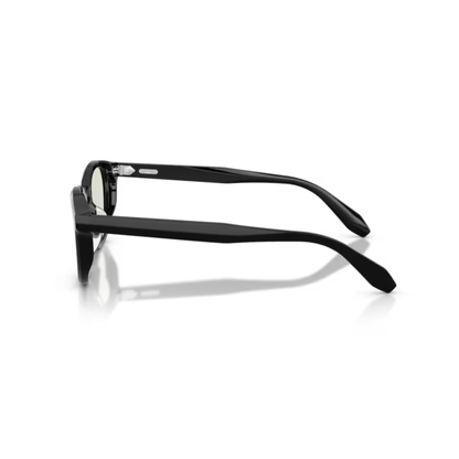 Oliver Peoples OV5586SU Black Square Acetate Sunglasses With Transition Green Lenses