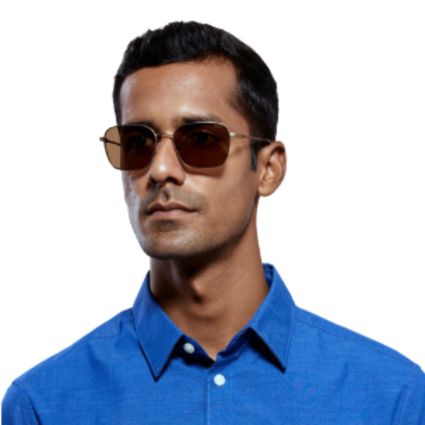 OP10218 unisex square sunglasses with premium metal frame and UV-protected lenses