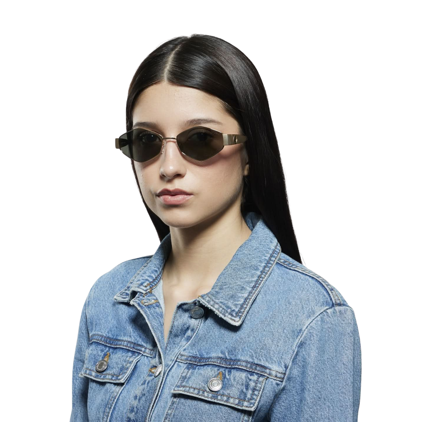 Opium OP10319 Women's Hexagon Polarized Sunglasses Brand Detail View