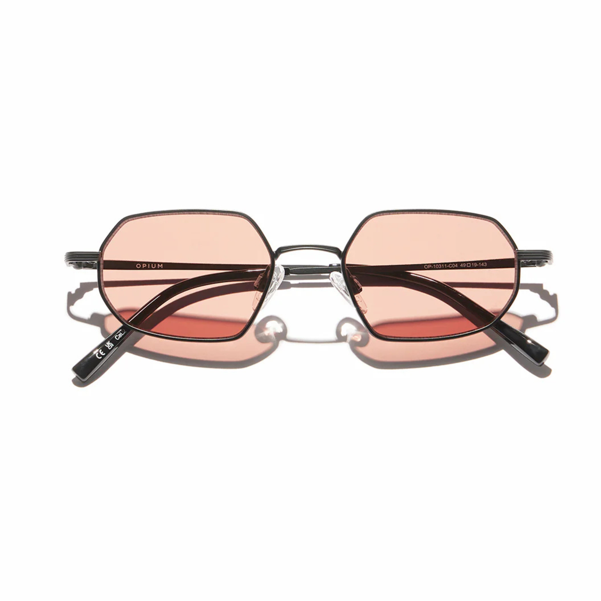 Opium OP10315 Unisex Hexagon Sunglasses Front View