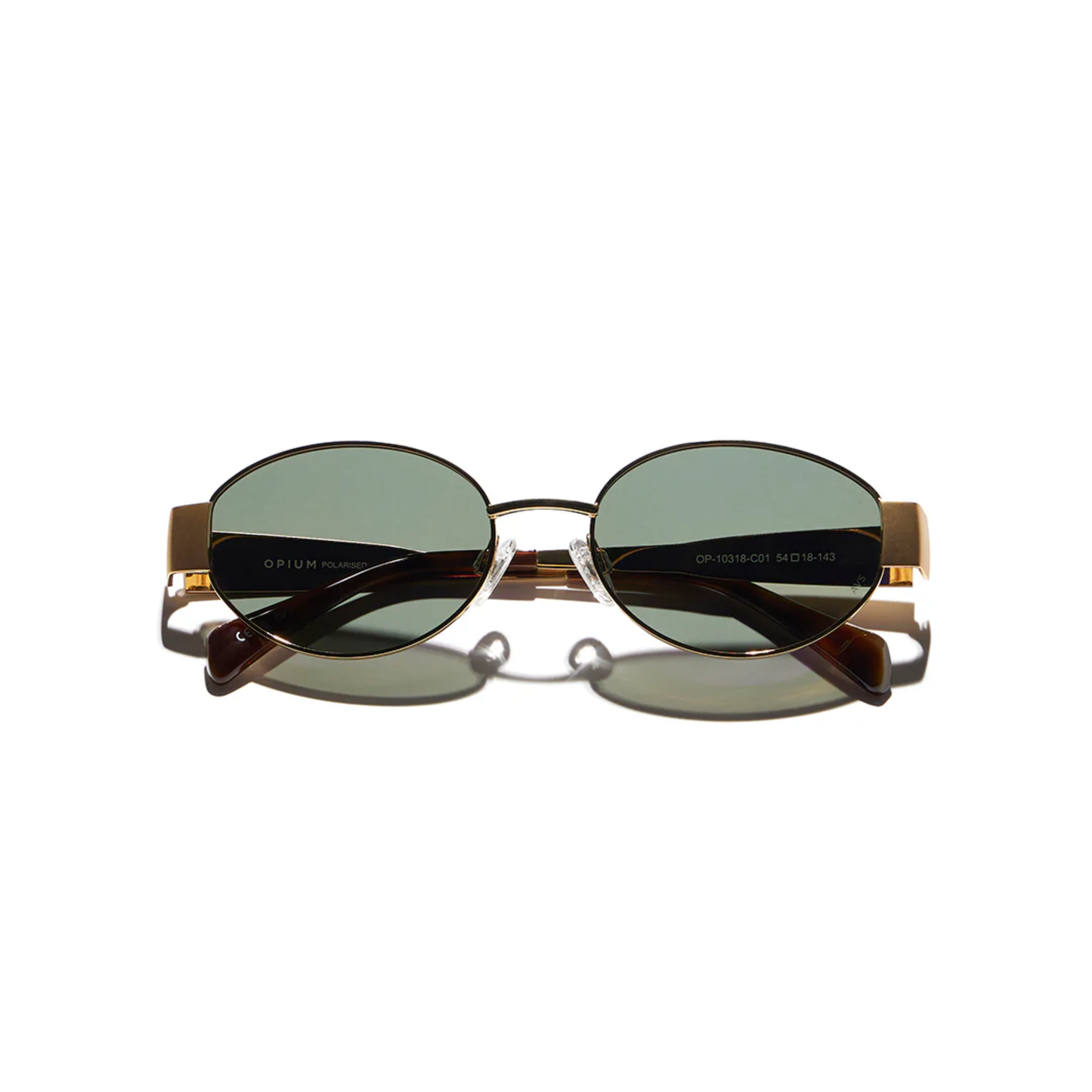 Opium OP10318 C01 premium metal sunglasses with lightweight frame and 100% UV protection. Front View