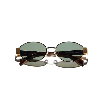 Opium OP10318 C01 premium metal sunglasses with lightweight frame and 100% UV protection. Front View