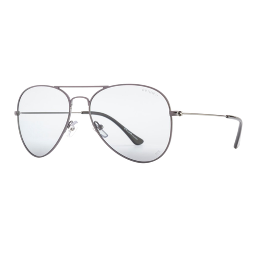 OPIUM OP1200 aviator polarized sunglasses with sleek metal full-rim frame
