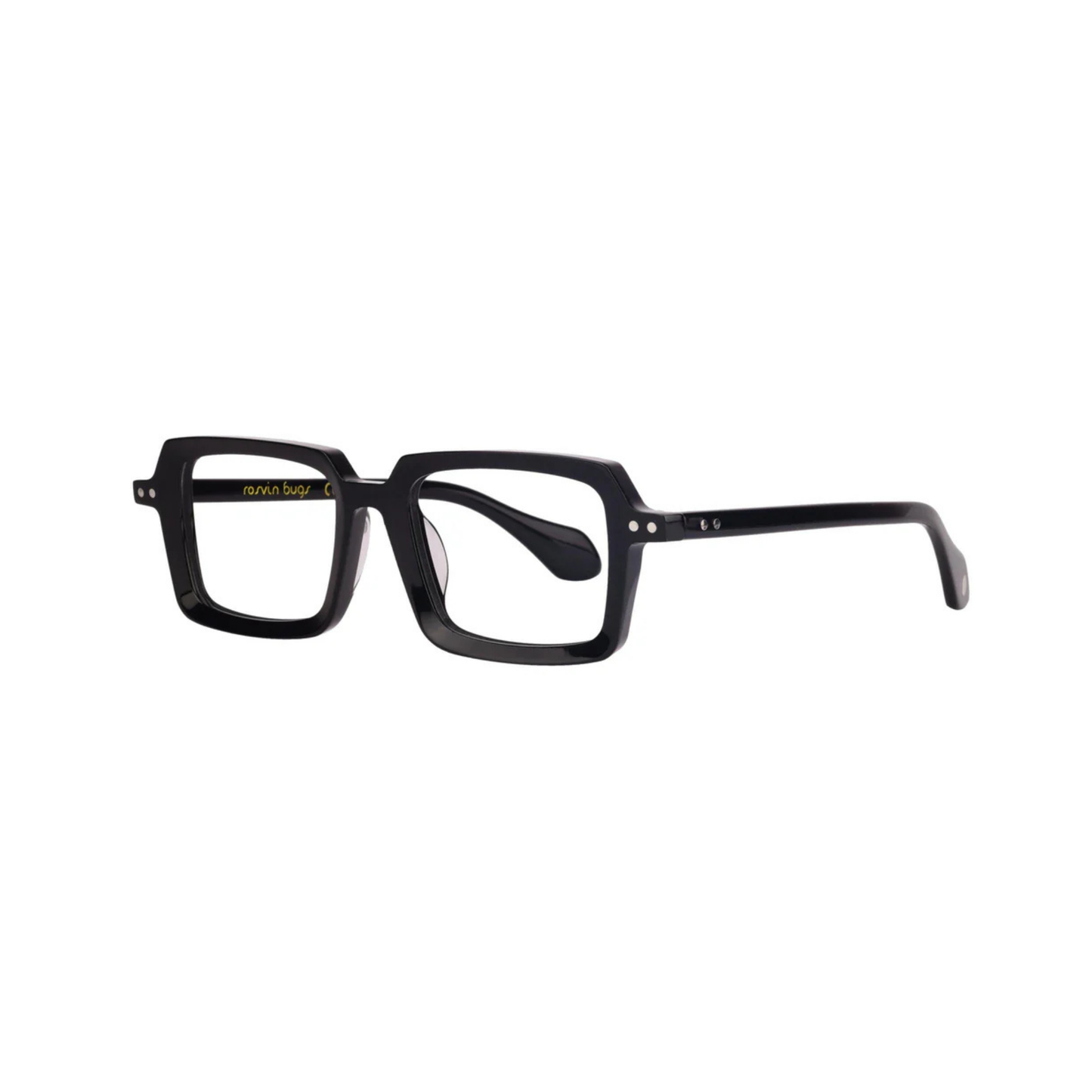 Perry Black/001 designer rectangular optical frame with lightweight full-rim construction for stylish everyday prescription eyewear.