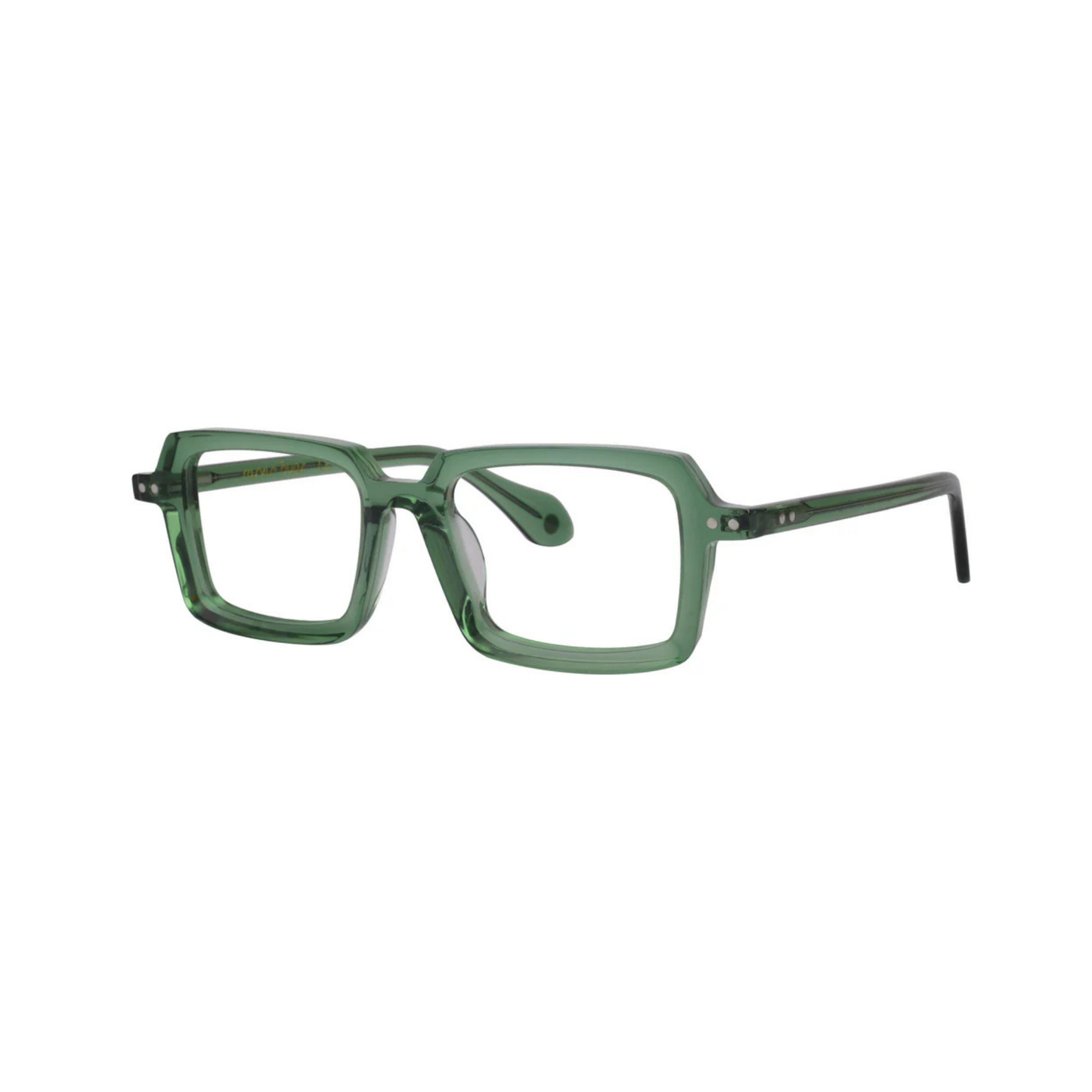 Perry Green Crystal/003 designer rectangular optical frame with lightweight full-rim construction for stylish everyday prescription eyewear.