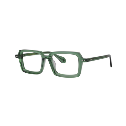 Perry Green Crystal/003 designer rectangular optical frame with lightweight full-rim construction for stylish everyday prescription eyewear.