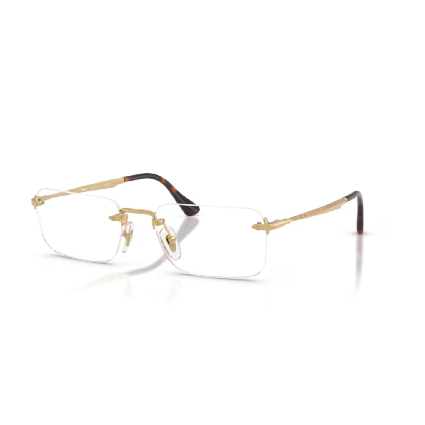 Persol PO1030V Luc Rimless Rectangle Eyeglasses Angle View
