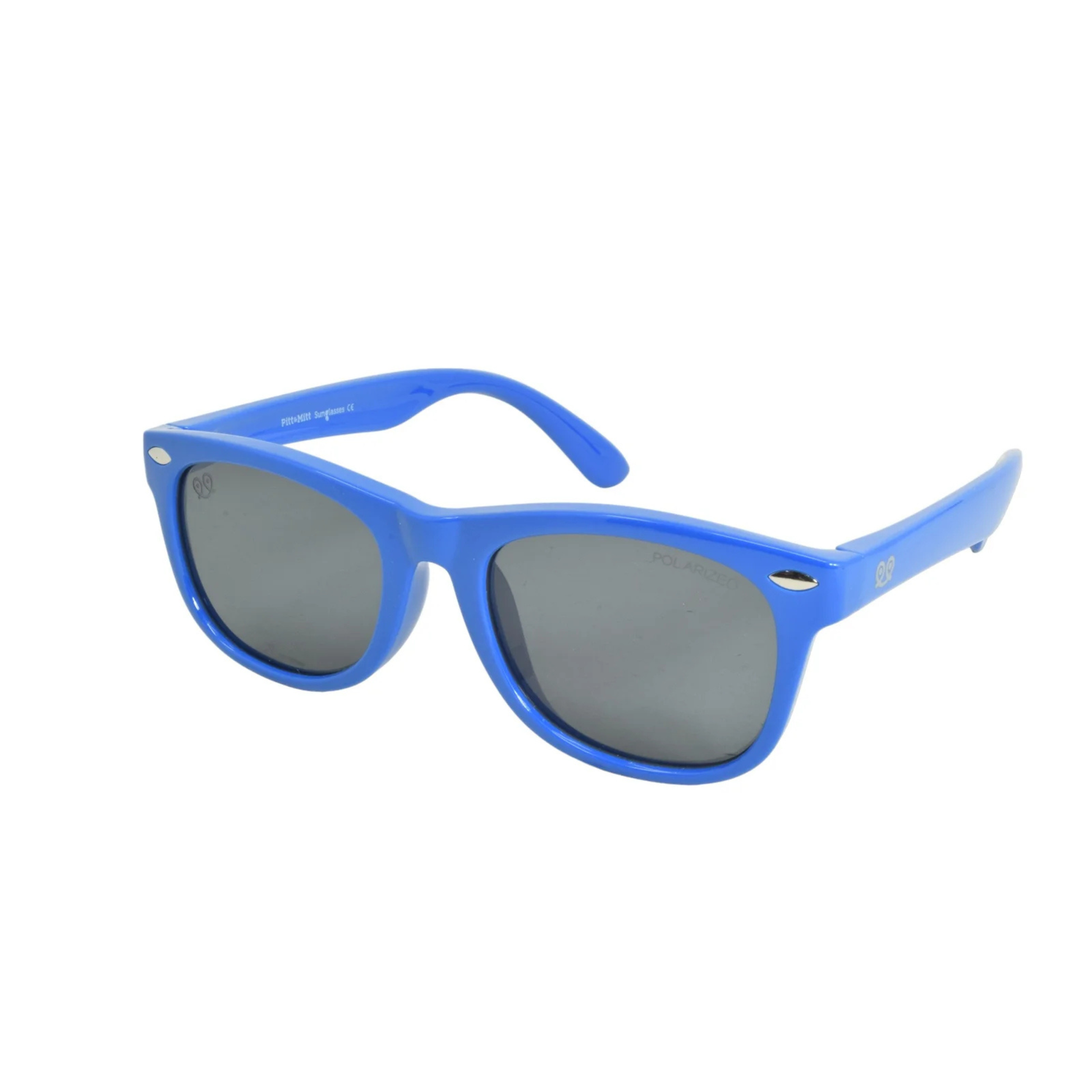 Pitt Mitt PM015P kids square polarized sunglasses with lightweight TR90 frame and UV-protective polycarbonate lenses.