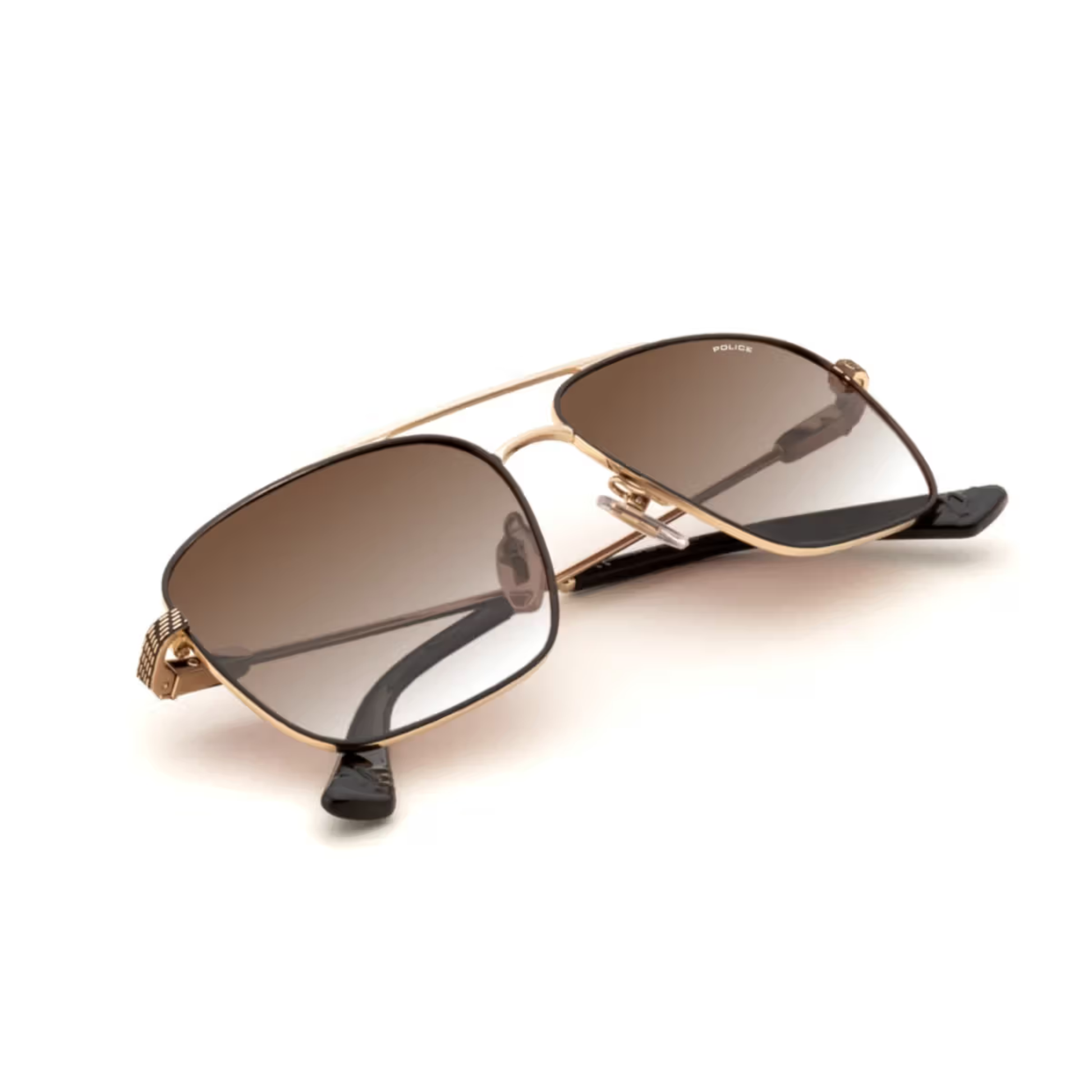 Police SPLR90K Unisex Square Polarized Sunglasses in Gunmetal Grey