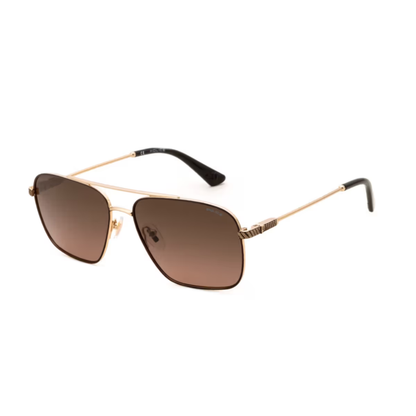 Police SPLR90K Unisex Square Polarized Sunglasses in Gunmetal Grey