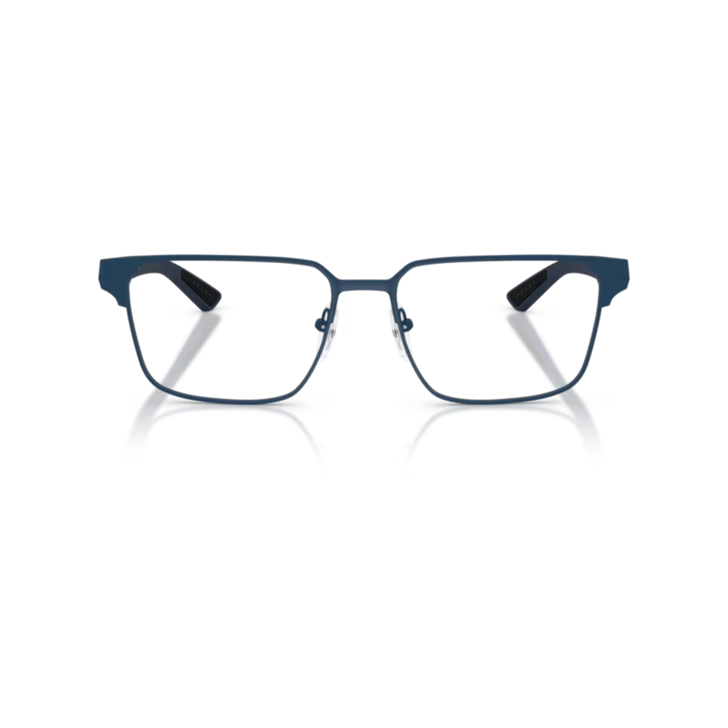 Prada mens metal nylon square full-rim optical frame front view