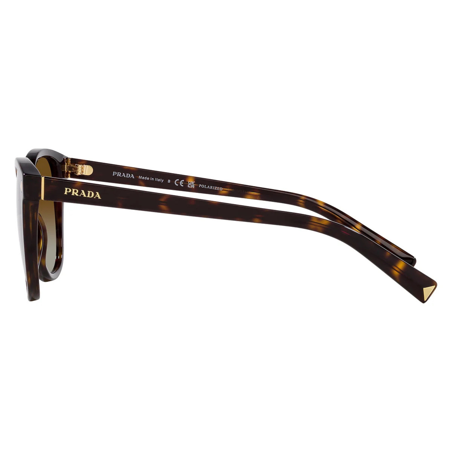 Prada PR 22ZS women acetate square polarized sunglasses three-quarter view