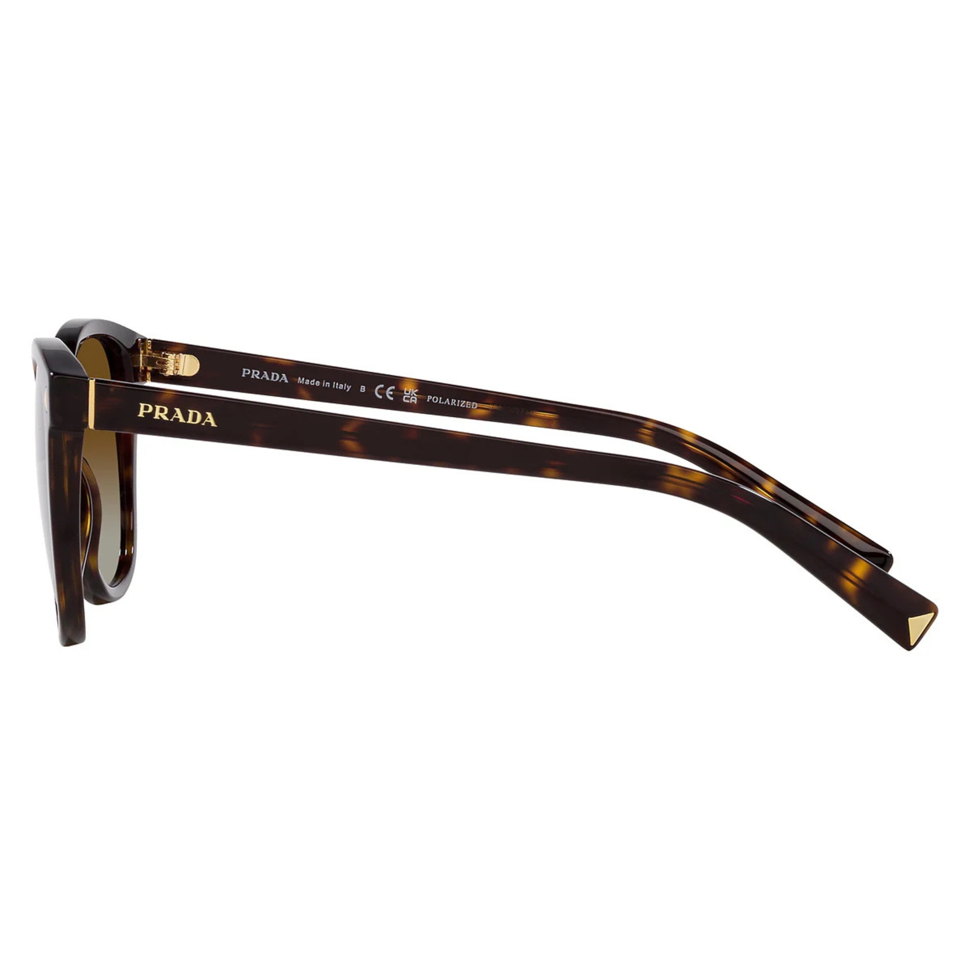 Prada PR 22ZS women acetate square polarized sunglasses three-quarter view