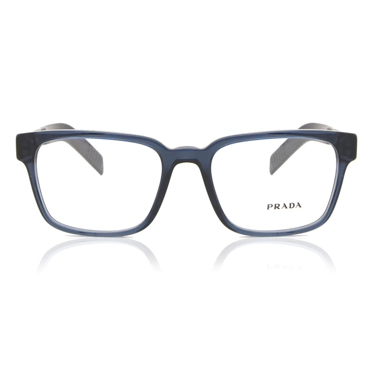 Prada PR15WV mens acetate rectangle optical frame side temple profile