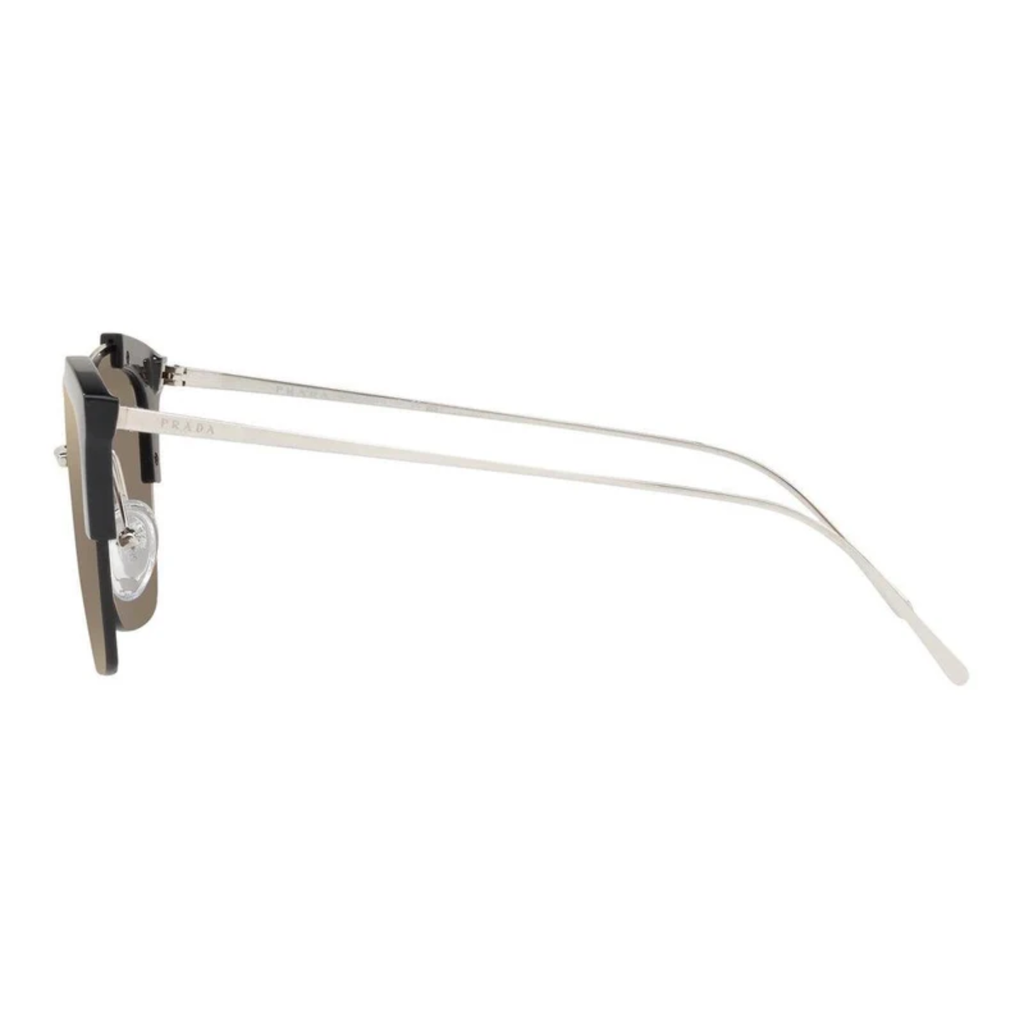 Prada PR21US unisex Clubmaster half-rim metal sunglasses with sophisticated designer styling.
