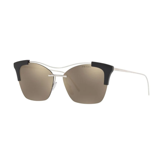 Prada PR21US unisex Clubmaster half-rim metal sunglasses with sophisticated designer styling.
