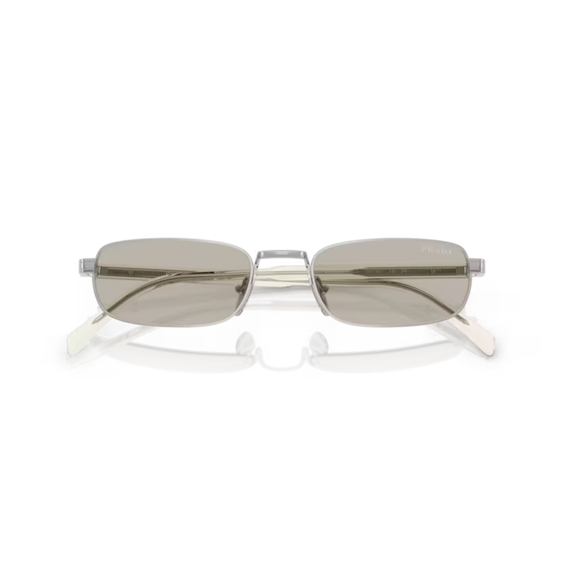 Prada PRB54S men's rectangle metal full-rim sunglasses with premium luxury designer styling.