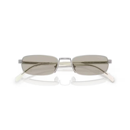 Prada PRB54S men's rectangle metal full-rim sunglasses with premium luxury designer styling.
