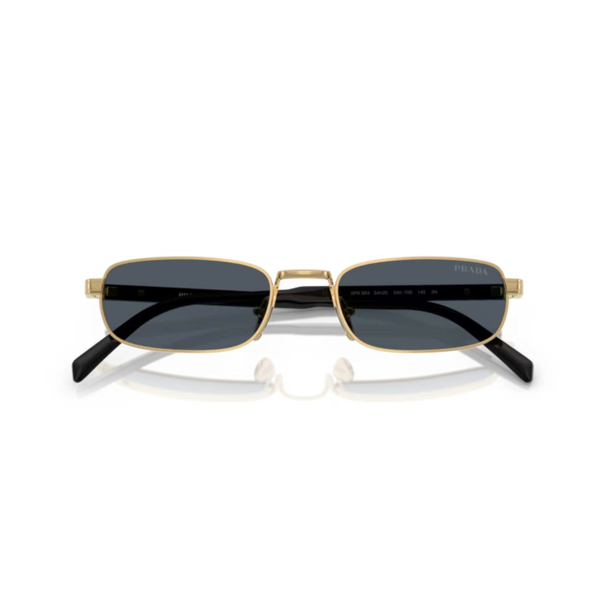 Prada PRB54S men's rectangle metal full-rim sunglasses with premium luxury designer styling.