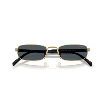 Prada PRB54S men's rectangle metal full-rim sunglasses with premium luxury designer styling.