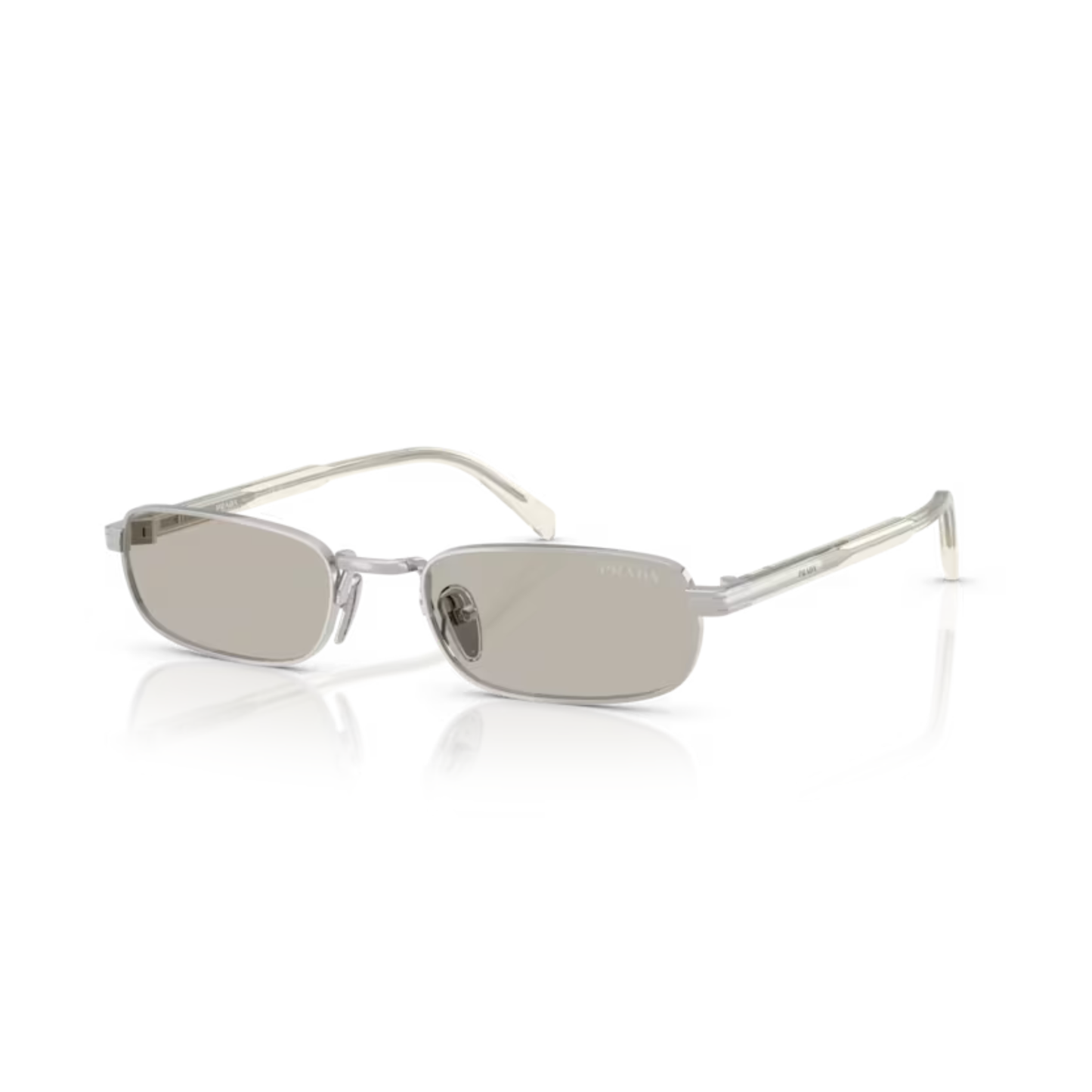 Prada PRB54S men's rectangle metal full-rim sunglasses with premium luxury designer styling.