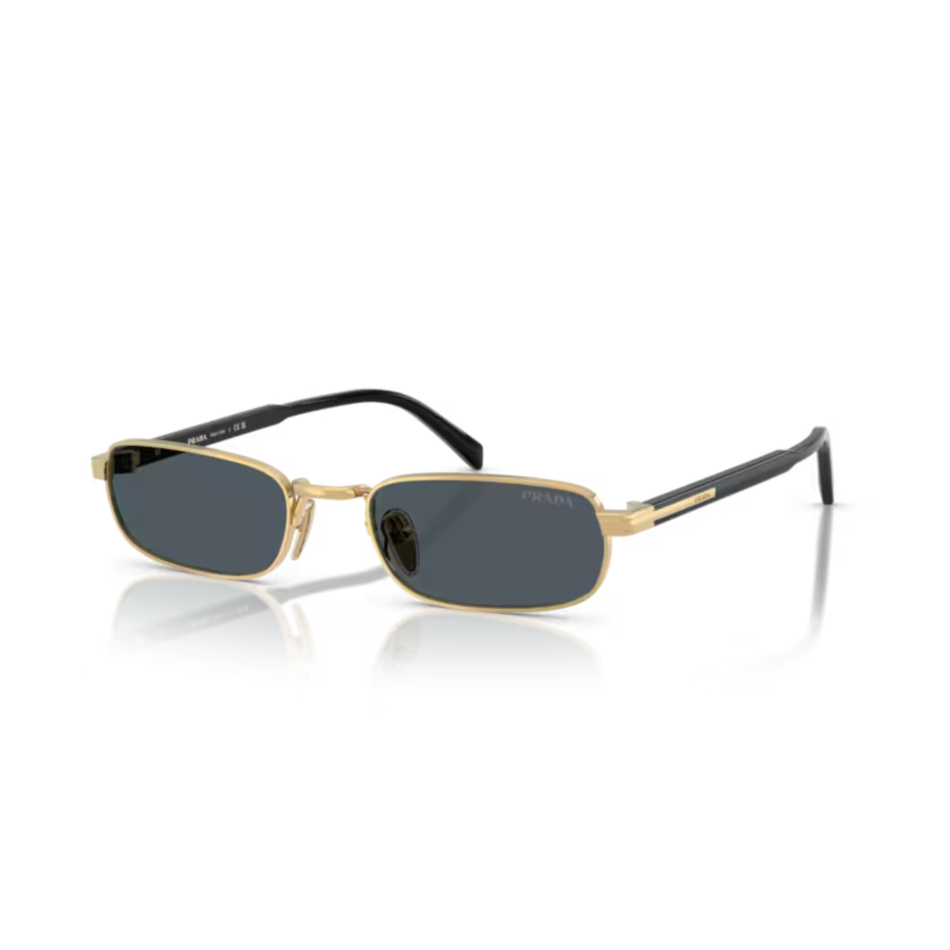 Prada PRB54S men's rectangle metal full-rim sunglasses with premium luxury designer styling.