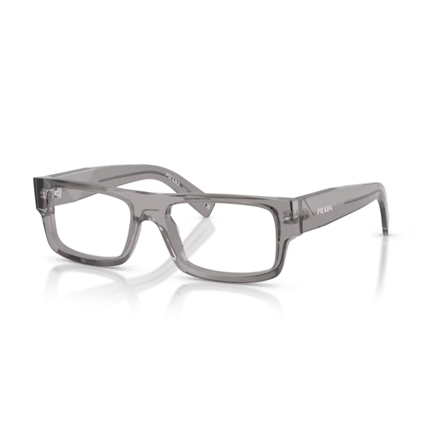 GreyTransparent16Z1O1 Prada PRD06V men’s full rim acetate rectangular eyeglass frame