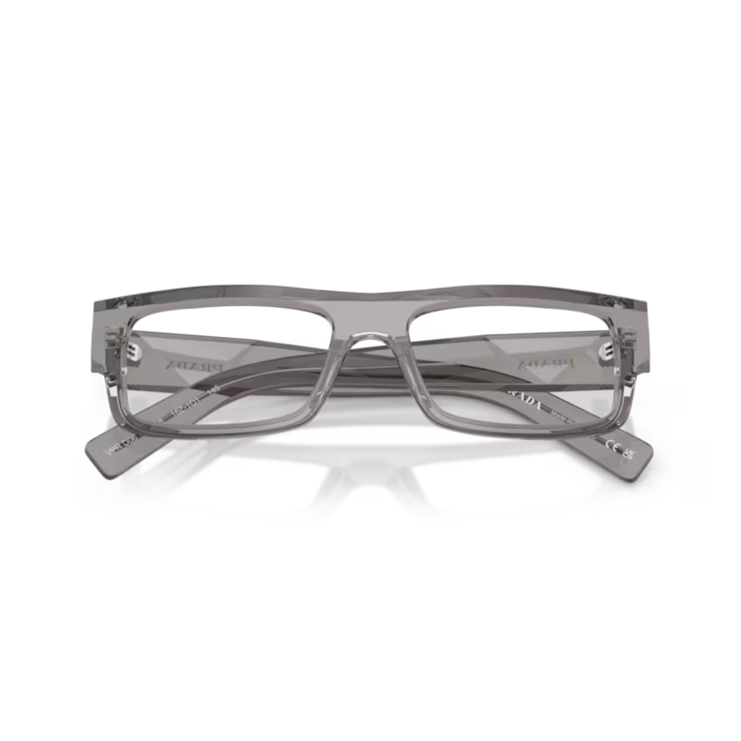 GreyTransparent16Z1O1 Prada PRD06V men’s full rim acetate rectangular eyeglass frame
