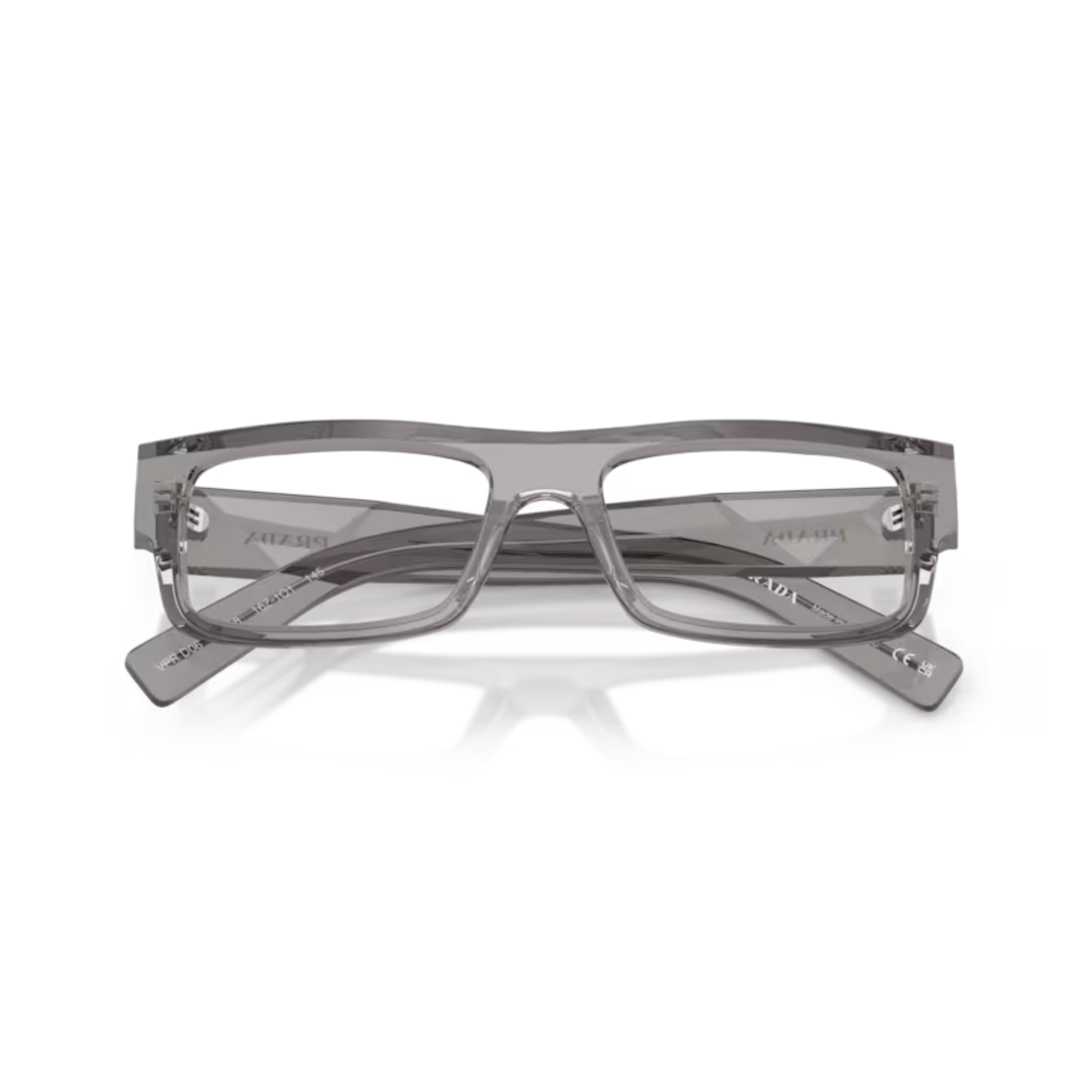 GreyTransparent16Z1O1 Prada PRD06V men’s full rim acetate rectangular eyeglass frame