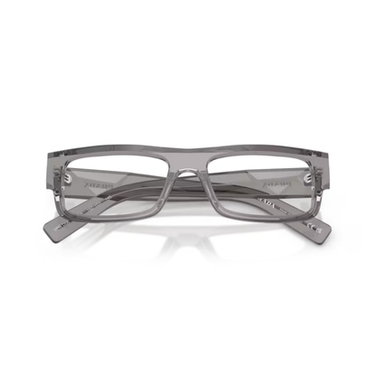 GreyTransparent16Z1O1 Prada PRD06V men’s full rim acetate rectangular eyeglass frame