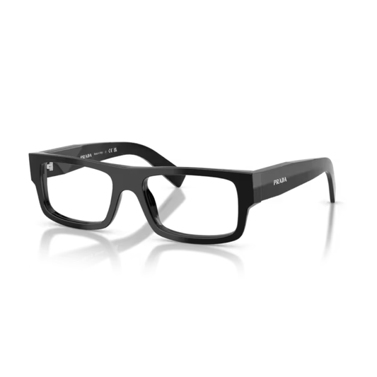 PRD06VBlack16k1O1 Prada PRD06V men’s full rim acetate rectangular eyeglass frame