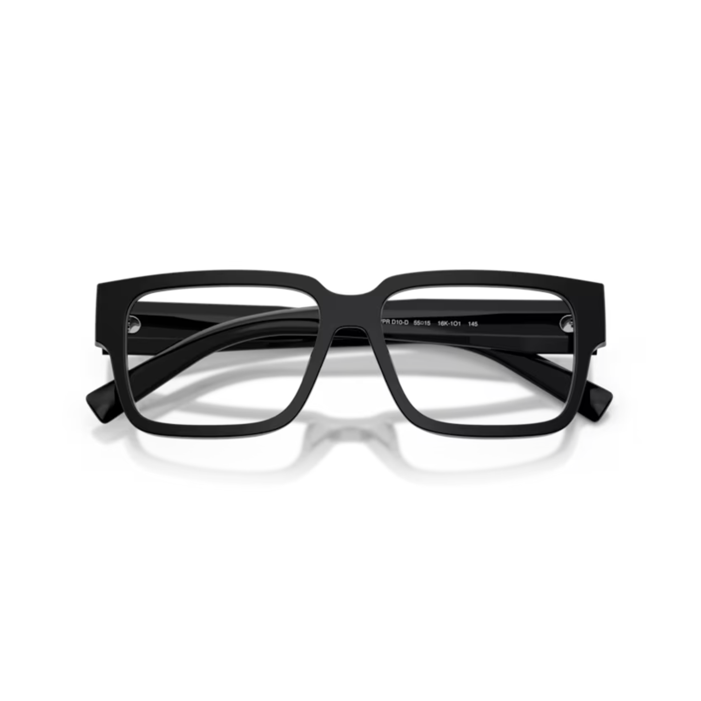 PRD10VDBlack16K1O1 Prada PRD10VD full frame square designer eyeglasses for men