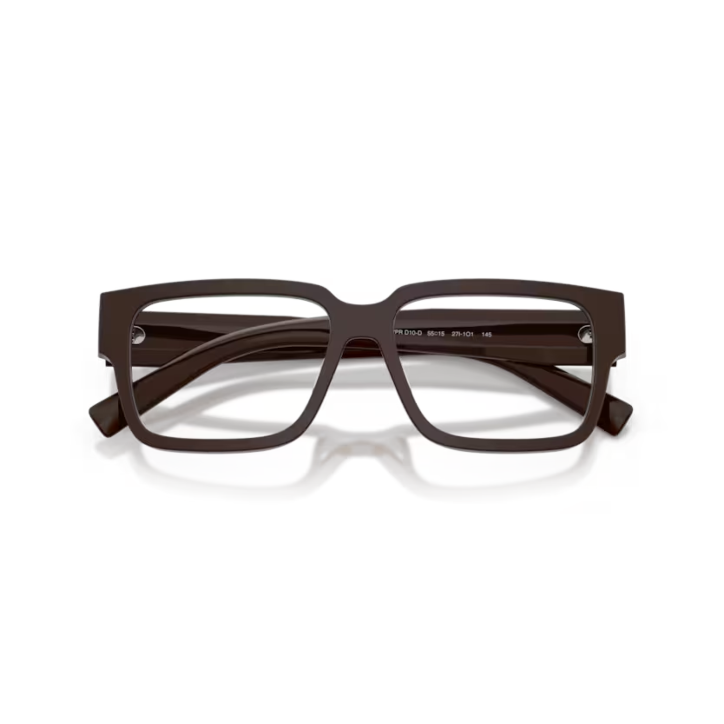 DeepBrown27I1O1 Prada PRD10VD full frame square designer eyeglasses for men