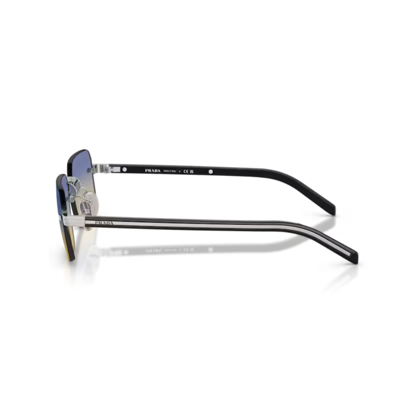 Black1BC50E Prada PRD55S rimless square sunglasses