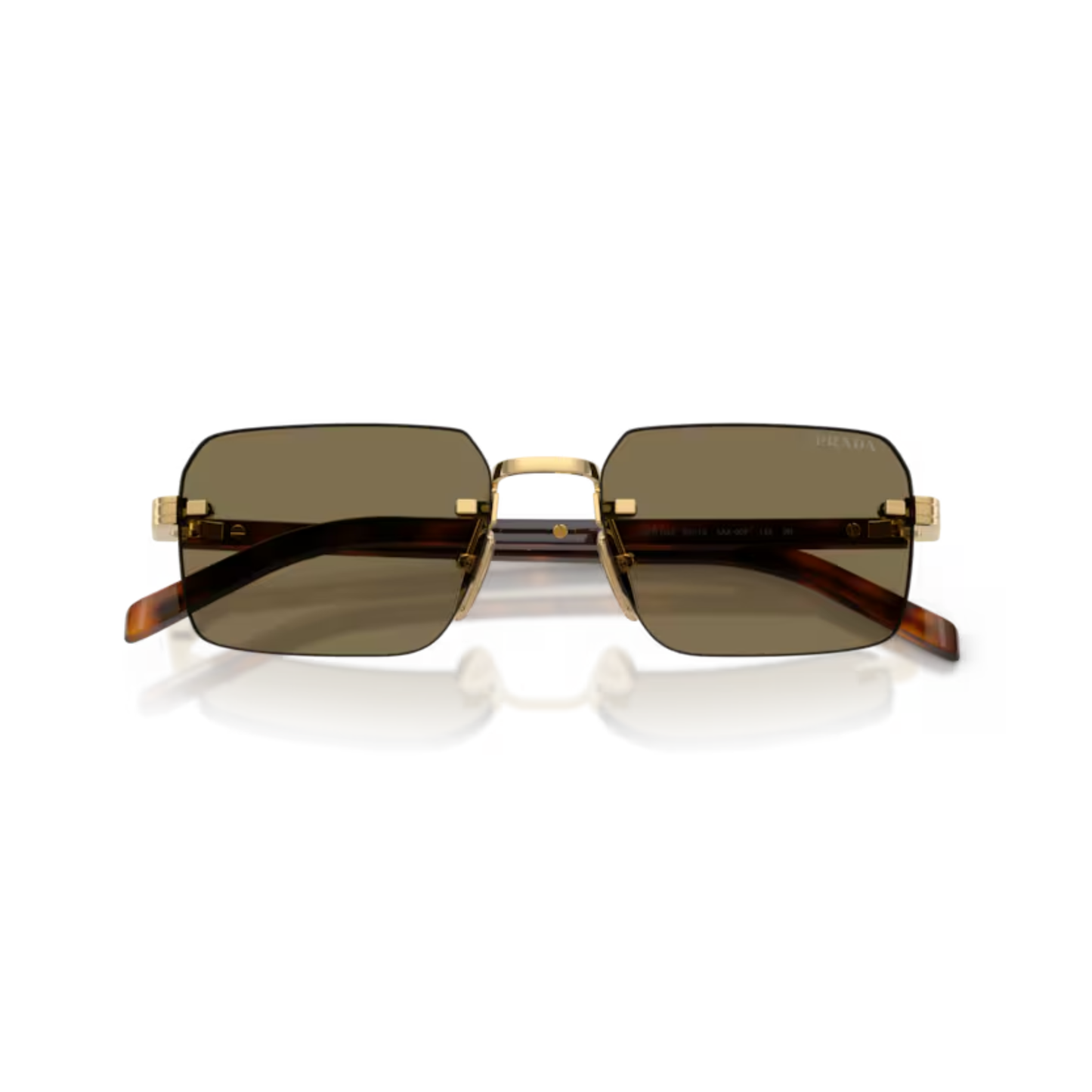 Gold5AK90F Prada PRD55S rimless square sunglasses